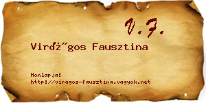 Virágos Fausztina névjegykártya